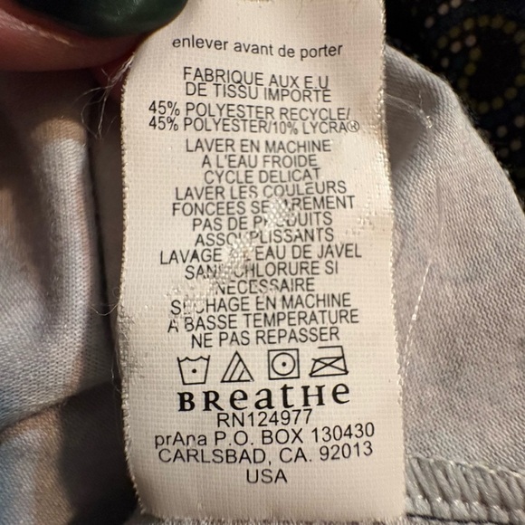 Prana dress size small with greens, turquoise and white color design. - Picture 10 of 10